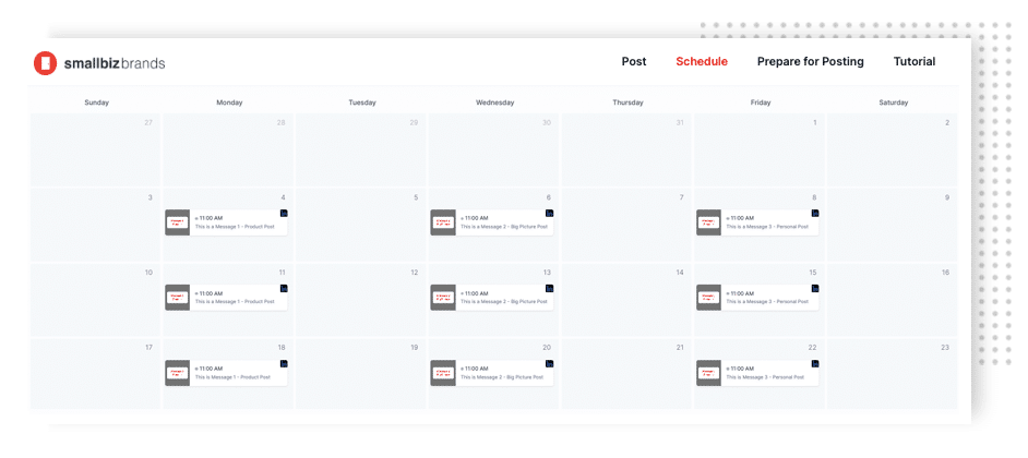 app scheduler screenshot